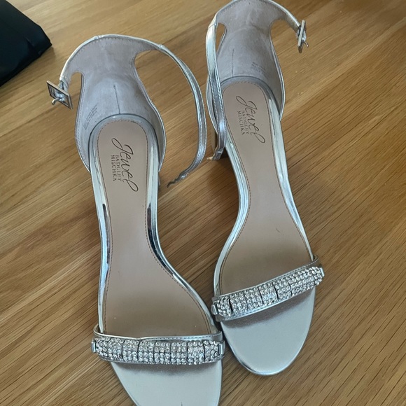 Badgley Mischka open toe block Jewel Sandal SZ 8.5 EUC - Picture 6 of 8